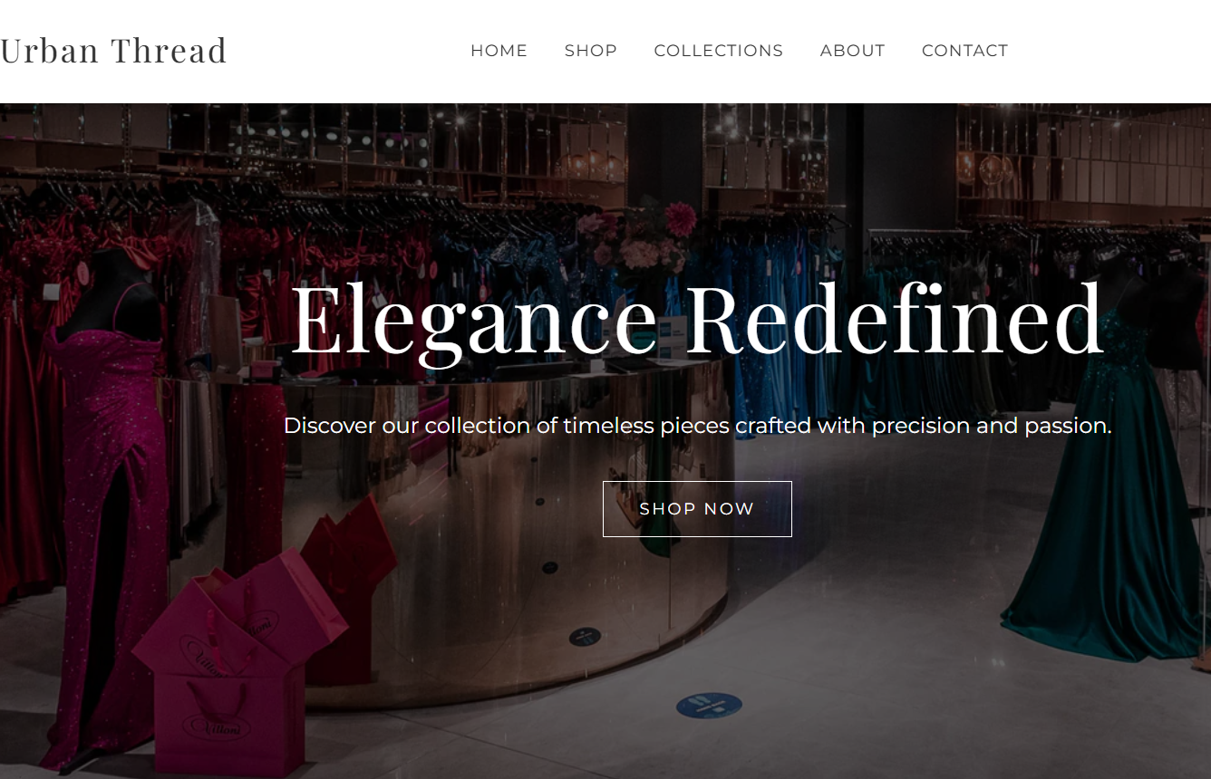 Boutique Shop Website